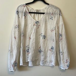A white flowered blouse